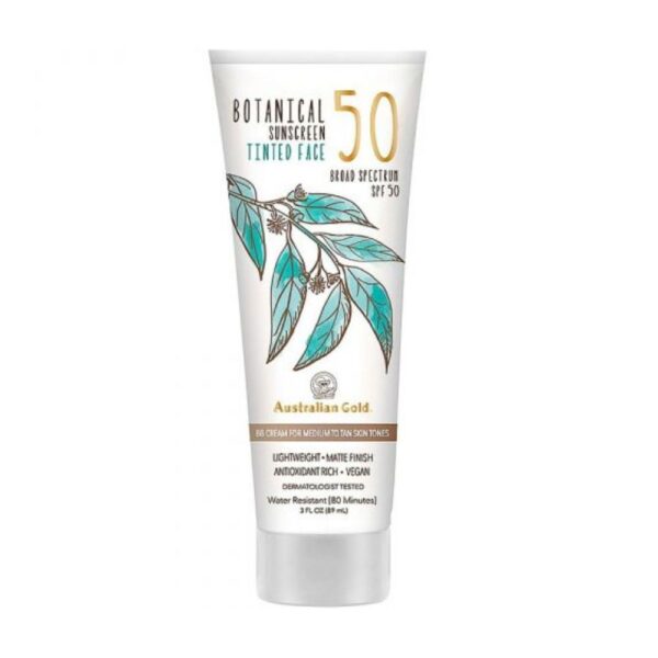 Australian Gold Botanical Sunscreen SPF50 Crema protettiva colorata 89ML